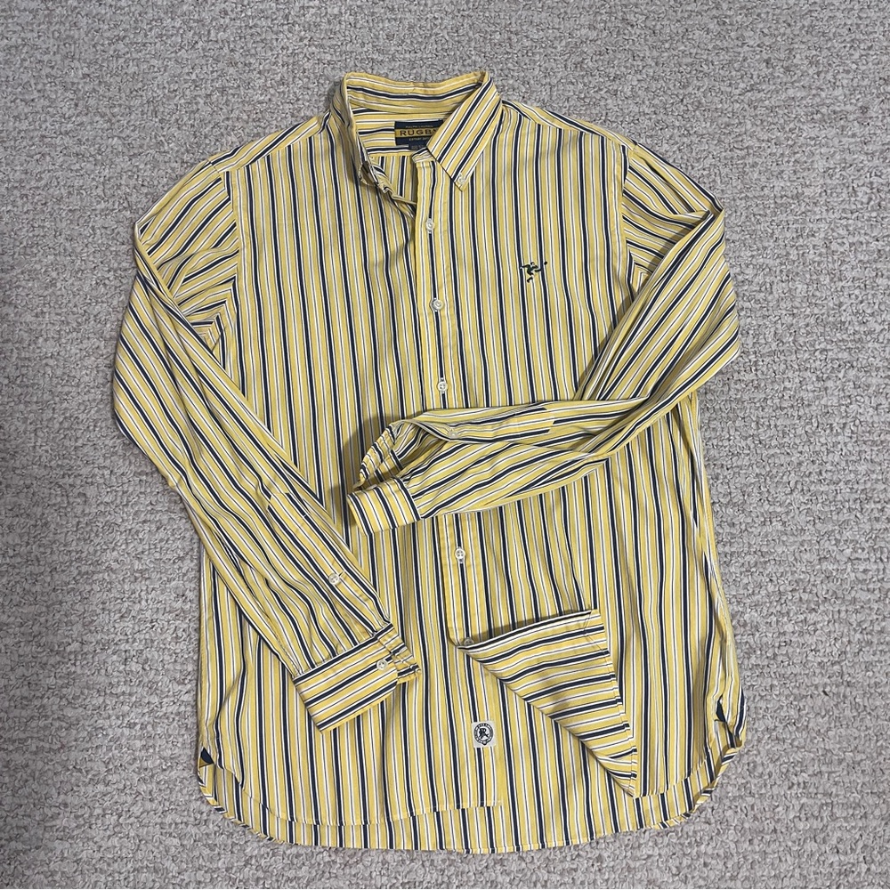 🏉 Rugby Ralph Lauren Button Down Shirt Embroidered Player